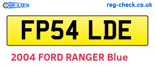 FP54LDE are the vehicle registration plates.