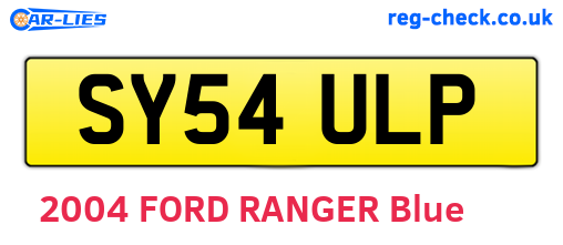 SY54ULP are the vehicle registration plates.