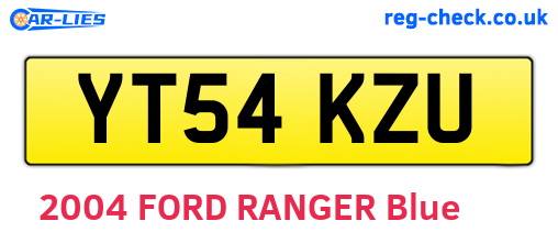 YT54KZU are the vehicle registration plates.