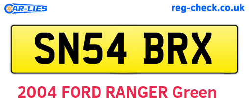 SN54BRX are the vehicle registration plates.