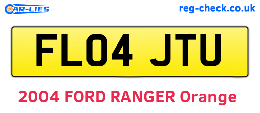 FL04JTU are the vehicle registration plates.