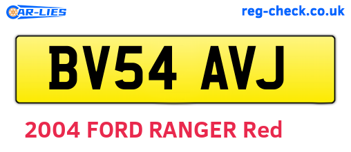 BV54AVJ are the vehicle registration plates.