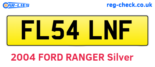 FL54LNF are the vehicle registration plates.