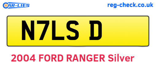 N7LSD are the vehicle registration plates.