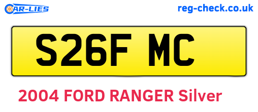 S26FMC are the vehicle registration plates.