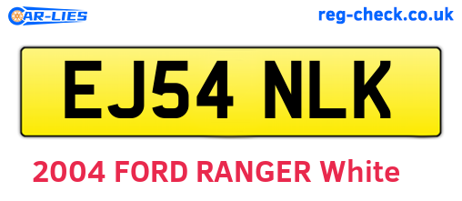 EJ54NLK are the vehicle registration plates.