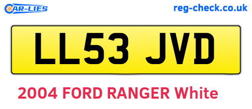 LL53JVD are the vehicle registration plates.