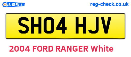 SH04HJV are the vehicle registration plates.