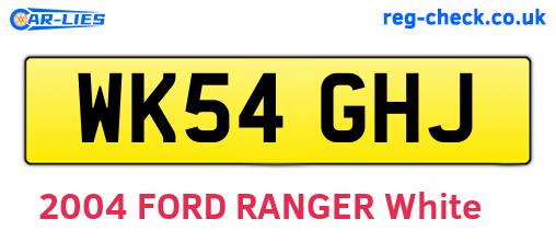WK54GHJ are the vehicle registration plates.