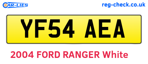 YF54AEA are the vehicle registration plates.