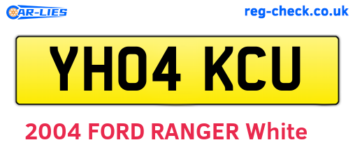 YH04KCU are the vehicle registration plates.