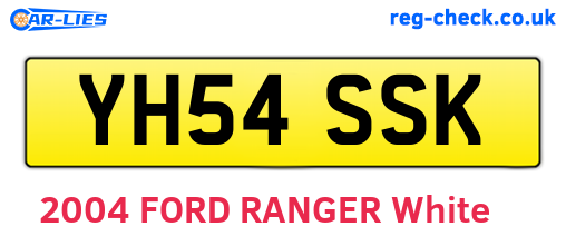 YH54SSK are the vehicle registration plates.