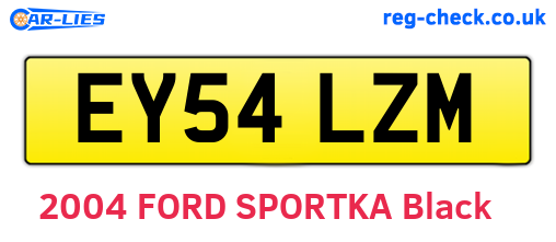EY54LZM are the vehicle registration plates.