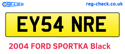 EY54NRE are the vehicle registration plates.