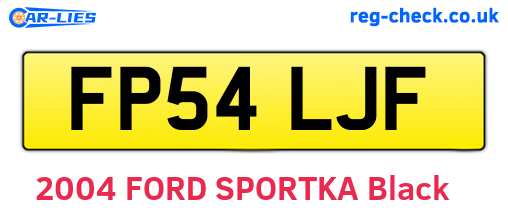 FP54LJF are the vehicle registration plates.