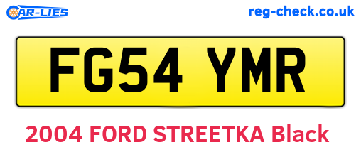 FG54YMR are the vehicle registration plates.