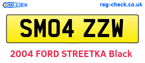 SM04ZZW are the vehicle registration plates.