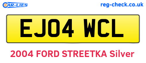 EJ04WCL are the vehicle registration plates.