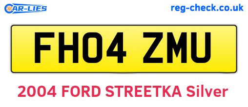 FH04ZMU are the vehicle registration plates.
