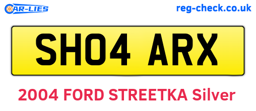 SH04ARX are the vehicle registration plates.