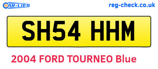 SH54HHM are the vehicle registration plates.