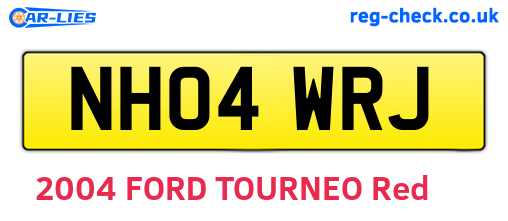 NH04WRJ are the vehicle registration plates.