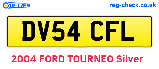 DV54CFL are the vehicle registration plates.