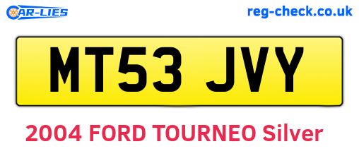MT53JVY are the vehicle registration plates.