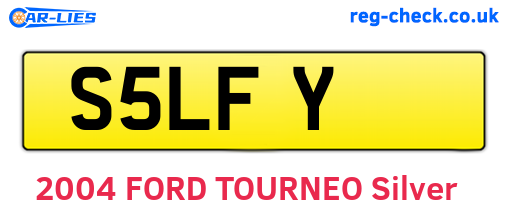 S5LFY are the vehicle registration plates.