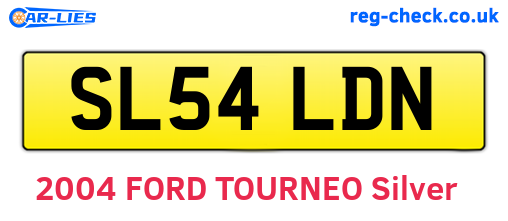 SL54LDN are the vehicle registration plates.