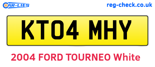 KT04MHY are the vehicle registration plates.