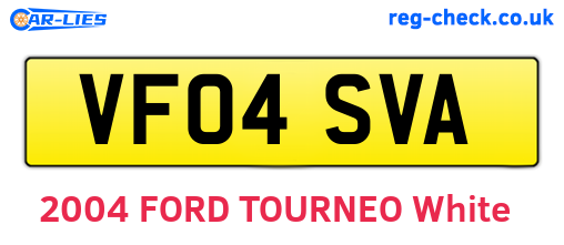 VF04SVA are the vehicle registration plates.
