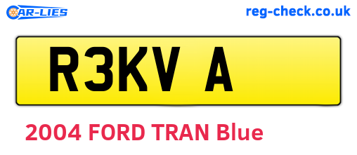 R3KVA are the vehicle registration plates.