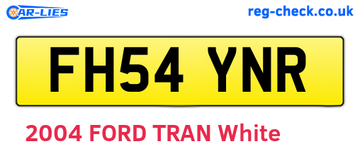 FH54YNR are the vehicle registration plates.