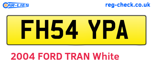 FH54YPA are the vehicle registration plates.