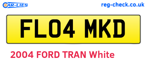 FL04MKD are the vehicle registration plates.