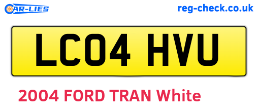 LC04HVU are the vehicle registration plates.