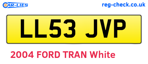 LL53JVP are the vehicle registration plates.
