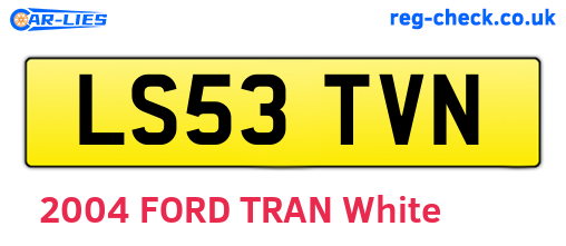 LS53TVN are the vehicle registration plates.