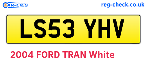 LS53YHV are the vehicle registration plates.