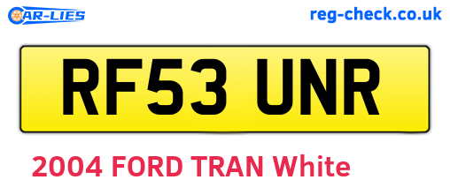 RF53UNR are the vehicle registration plates.