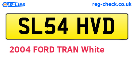 SL54HVD are the vehicle registration plates.