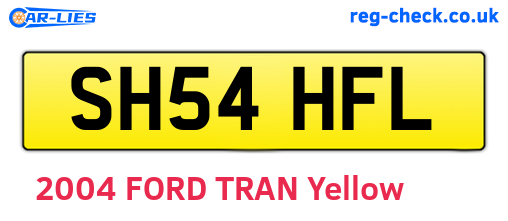 SH54HFL are the vehicle registration plates.