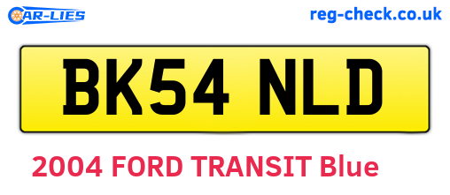 BK54NLD are the vehicle registration plates.