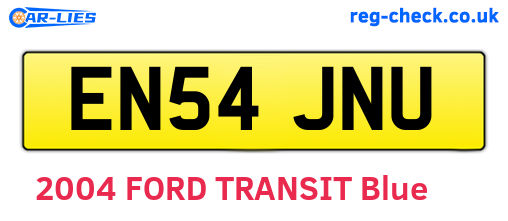 EN54JNU are the vehicle registration plates.