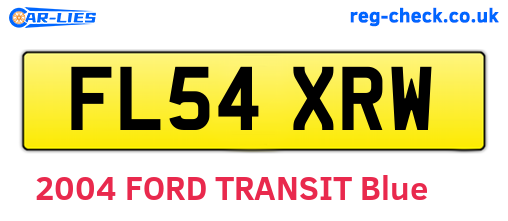 FL54XRW are the vehicle registration plates.