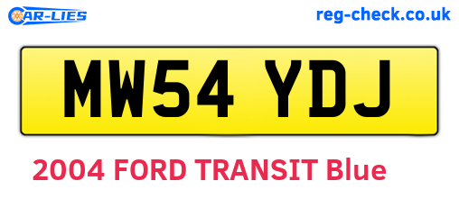 MW54YDJ are the vehicle registration plates.