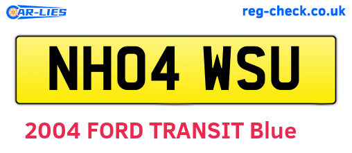NH04WSU are the vehicle registration plates.