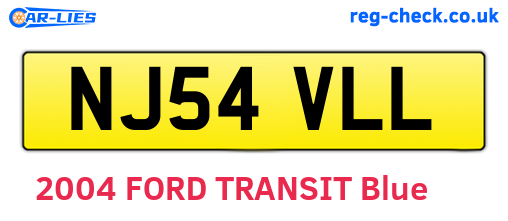 NJ54VLL are the vehicle registration plates.