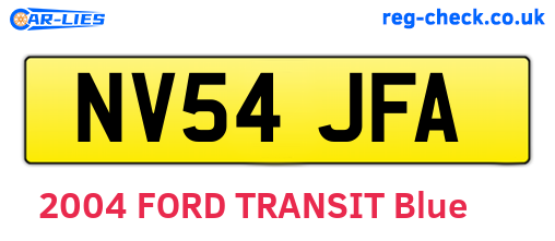 NV54JFA are the vehicle registration plates.